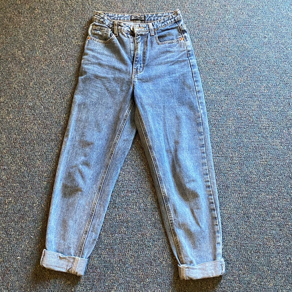 pretty little thing high waisted mom jeans